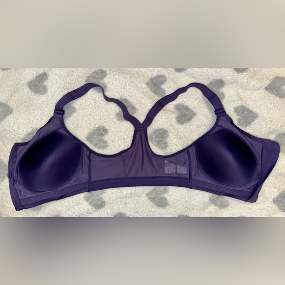 All In Motion High Support Mesh Back Zip-Front Sports Bra Purple Sz 34D| used. - Picture 3 of 3
